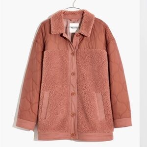 Madewell Hybrid Sherpa Jacket - faded mauve, women’s medium